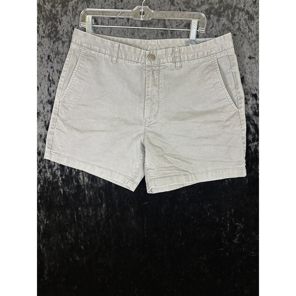 Bonobos Chino Shorts Women's 34 Grey Solid Comfortable Slit Pockets Preppy